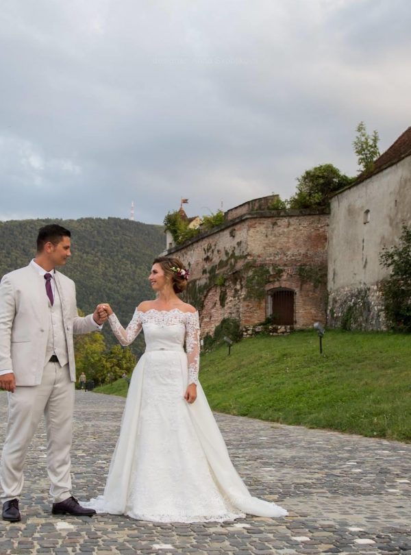 Long Sleeves Wedding Dress - 0217 by Anna Skoblikova