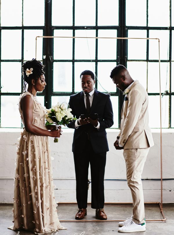 Deun and Eric \ Silk Wedding dress by Anna SKoblikova