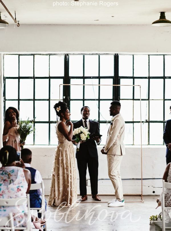 Deun and Eric \ Silk Wedding dress by Anna SKoblikova
