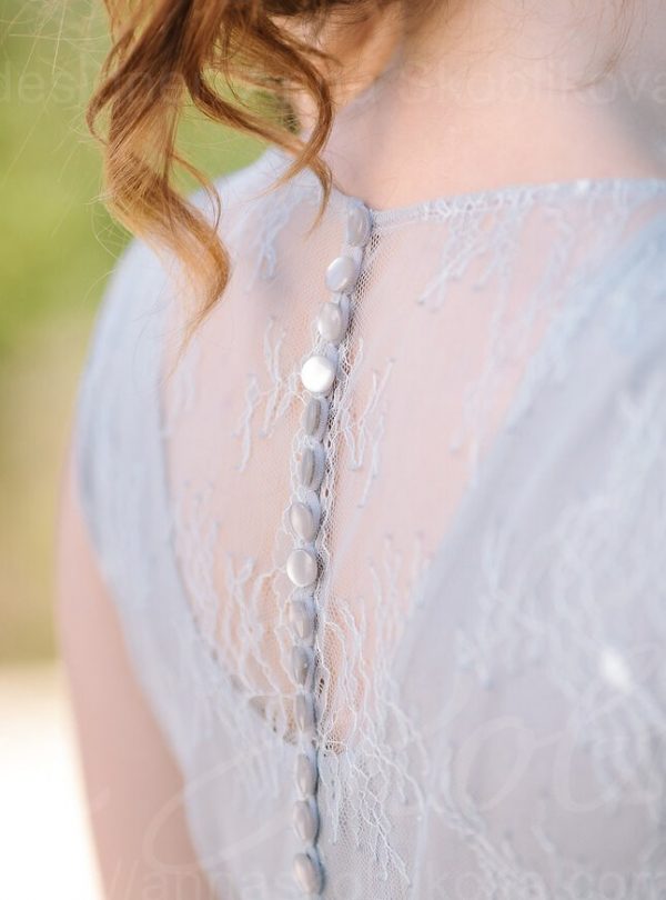 Practical wedding dress in smoky gray color/ Anna Skoblikova/ Photo 3